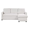 Lifestyle Solutions Serta Catriona Convertible Sectional Sofa, 37"H x 77-1/2"W x 55-1/2"D, Cream/Black 1 thumbnail image