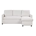 Lifestyle Solutions Serta Catriona Convertible Sectional Sofa, 37"H x 77-1/2"W x 55-1/2"D, Cream/Black