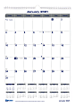 Blueline® Net Zero Carbon Monthly Wall Calendar, 12" x 17", 50% Recycled, FSC® Certified, Blue/Grey, January to December 2021