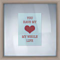 PTM Images Photo Frame, My Heart, 14"H x 1 1/4"W x 14"D, Silver 1 thumbnail image