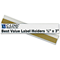 C-Line 87607 Removable Adhesive Label Holder - 0.5" x 3" - 50 / Pack" 1 thumbnail image