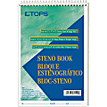 TOPS Green Tint Steno Books - 70 Sheets - Wire Bound - Ruled - 6" x 9" - Green Paper - Hardboard Cover - WireLock - 1Each