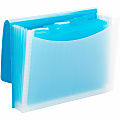 Smead Letter Expanding File - 8 1/2" x 11" - 7 Pocket(s) - 6 Divider(s) - Multi-colored, Teal, Clear - 1 Each