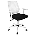 LumiSource Network Mid-Back Office Chair, White/Black