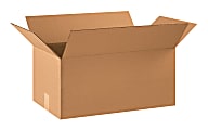 Partners Brand Corrugated Cartons, 22" x 12" x 10", Kraft, Pack Of 20
