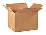 Partners Brand Corrugated Boxes, 22" x 16" x 16", Kraft, Pack Of 15
