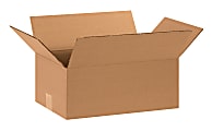 Partners Brand Corrugated Boxes, 15" x 10" x 6", Kraft, Pack Of 25