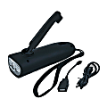 Flip Crank 20-Lumen LED Rechargeable Radio Flashlight, 1-1/4" x 2-3/16", Black 1 thumbnail image