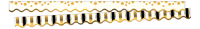 Barker Creek Scalloped-Edge Border Strips, 2 1/4" x 36", Gold Coins, Pre-K To College, Pack Of 26 1 thumbnail image