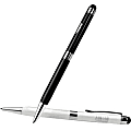 Adesso CyberPen 202 2-in-1 Stylus Pen - 2 Pack - Capacitive Touchscreen Type Supported - Rubber - Black, White - Smartphone, Tablet Device Supported
