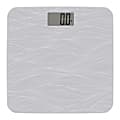 Escali Sleek 400 Lb Capacity Tempered Glass Bathroom Scale, 1/2"H x 11-15/16”W x 11-15/16”D, White 1 thumbnail image