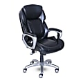 Serta® My Fit Ergonomic Bonded Leather High-Back Chair With Tailored Reach, Black