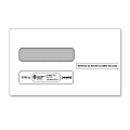 ComplyRight Double-Window Envelopes For Standard IRS 2-Up 1099 Tax Forms, Self Seal, 5 5/8" x 9", White, Pack Of 200