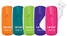 Lexar® JumpDrive® S35 USB 3.0 Flash Drive, 64GB, Purple