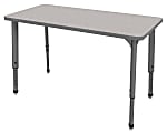 Marco Group™ Apex™ Series Rectangle Adjustable Table, 30"H x 48"W x 24"D, Gray Nebula/Gray
