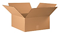 Partners Brand Corrugated Cartons, 22" x 22" x 10", Kraft, Pack Of 15