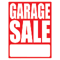 Cosco Sign Vinyl Decals, Garage Sale, 8 1/2" x 11", Pack Of 3 With Price Stickers