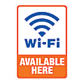 Cosco Sign Vinyl Decals, Wi-Fi Available Here, 5 1/4" x 6 1/4"