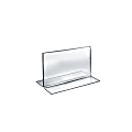 Azar Displays Double-Foot Acrylic Sign Holders, 5" x 7", Clear, Pack Of 10 1 thumbnail image