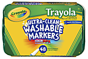 Crayola® Trayola™ Washable Markers Set, Fine Tip, Assorted Colors, Box Of 48 1 thumbnail image