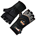 Ergodyne ProFlex 910 Half-Finger Impact Gloves With WristSupport, XXL, Black