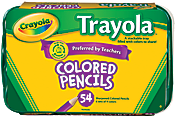 Crayola® Trayola™ Color Pencils And Tray, Assorted Colors, Pack Of 54