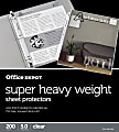 Office Depot® Brand Super Heavyweight Sheet Protectors, 8-1/2" x 11", Clear, Box Of 200