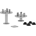 Lorell Adaptable Panel System 4-Way Connector Set - Steel - Silver 1 thumbnail image