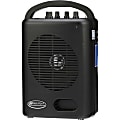 AmpliVox Dual Audio Pal Portable PA System - 50 W Amplifier - Wireless, Cable Microphone - AC Supply - 1 x Speakers - 3 x Microphones - Bluetooth - 1 Audio Line In - 1 Audio Line Out - USB Port - Battery Rechargeable - 8 Hour - Portable - Black 1 thumbnail image