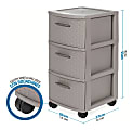 Sharon 3 Drawer Rolling Storage Chest Rebrilliant Color: Taupe