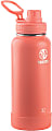 Takeya Actives Spout Reusable Water Bottle, 32 Oz, Coral