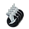 Honey-Can-Do Urban Large Solid Composite Shelving Wheels, 4", Black, Set Of 4 1 thumbnail image