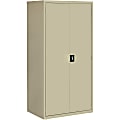 Lorell® Fortress Series 24"D Steel Storage Cabinet, Fully Assembled, 5-Shelf, Putty 1 thumbnail image