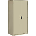 Lorell® Fortress Series 24"D Steel Storage Cabinet, Fully Assembled, 5-Shelf, Putty