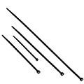 C2G 6in Releasable/Reusable Cable Ties - Black - 50pk - Cable Tie - Black - 6" Length - 50 Pack 1 thumbnail image