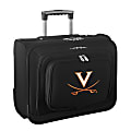 Denco Sports Luggage Rolling Overnighter With 14" Laptop Pocket, Virginia Cavaliers, 14"H x 17"W x 8 1/2"D, Black