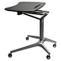 Lorell™ Height-Adjustable Mobile Sit-To-Stand Desk, Black