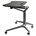 Lorell® Mobile 29"W Adjustable Height Sit-To-Stand Desk, Black 1 thumbnail image