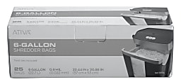 Ativa™ 0.9-mil Shredder Bags, 6 Gallons, Clear, Box Of 25 Bags 1 thumbnail image