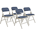 National Public Seating 2200 Series Fabric Upholstered Folding Chairs, Imperial Blue/Gray, Set Of 4 Chairs 1 thumbnail image