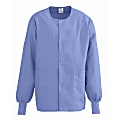 Medline ComfortEase™ Unisex Warm-Up Scrub Jacket, 4X, Ceil Blue 1 thumbnail image