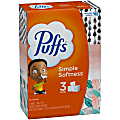 Puffs Basic 2-Ply Facial Tissues, White, 180 Tissues Per Box, Case Of 3 Boxes