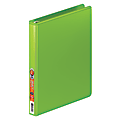 Wilson Jones® Heavy Duty Round-Ring View Binder, 1/2" Rings, 100% Recycled, 120-Sheet Capacity, Chartreuse