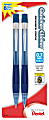 Pentel® Quicker Clicker™ Mechanical Pencil, 0.7mm, #2 Lead, Transparent Blue Barrel, Pack Of 2