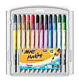 BIC® Mark-It™ Permanent Fashion Markers With Reusable Case, Assorted, Pack Of 36