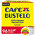 Keurig® Café Bustelo® Single-Serve Pods, Espresso Roast, Classic, Box Of 24 Pods, Case Of 4 Boxes