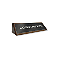 Custom Engraved Plastic Desk Sign With Walnut Desk Bar, 2" x 8" 1 thumbnail image