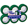 Tape Logic® Carton-Sealing Tape, 3" Core, 2" x 110 Yd., Green, Pack Of 6