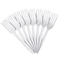Highmark® Plastic Utensils, Medium-Size Forks, White, Box Of 1,000 Forks