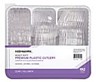 Highmark® Heavy-Duty Plastic Cutlery, Clear, Pack Of 192 Utensils